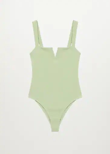 Cut-out textured swimsuit | MANGO (US)