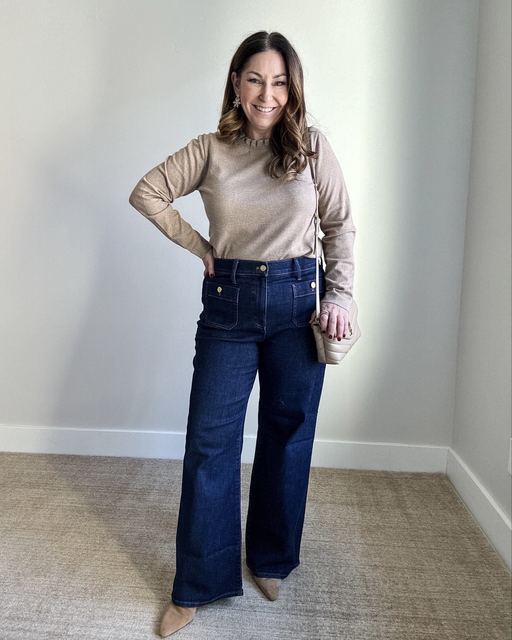 JCrew Factory Casual Everyday Outfit | Wearing Top tts, L // Jeans tts in a 32
#wintercasual #winterlook #everydaycasual 

 

#LTKSeasonal #LTKOver40 #LTKMidsize