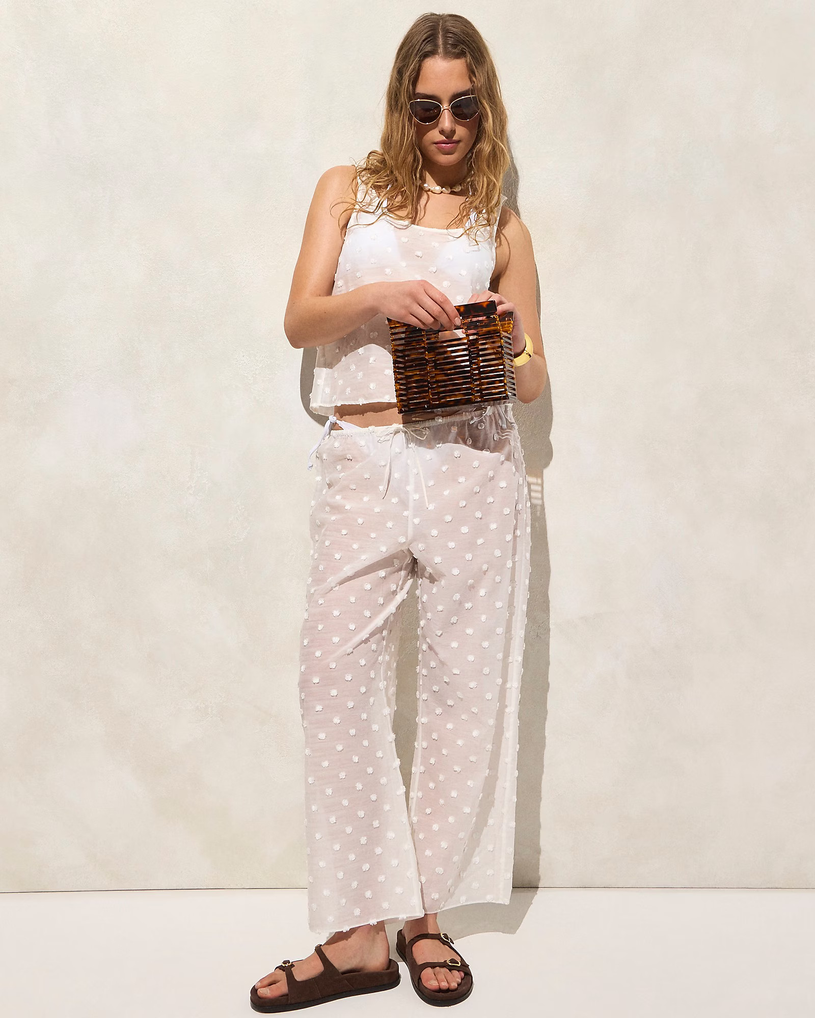 Scoopneck tank top with pom-poms | J. Crew US