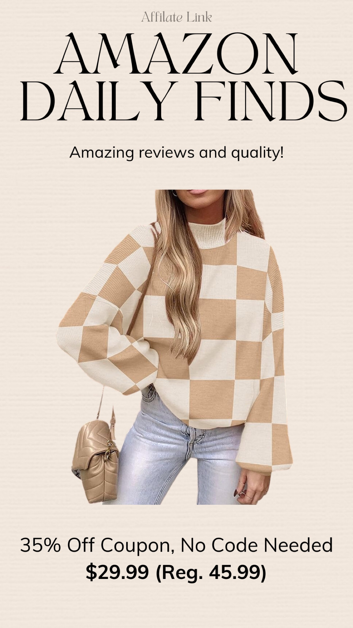 Checkered pattern sweater!  So cute and can’t wait to wear in fall! 

Checker pattern sweater, checkered patterned shirt. 

#LTKunder50 #LTKmidsize #LTKcurves