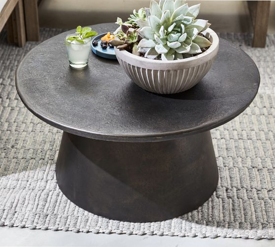 Avila Metal Round Outdoor Coffee Table (32") | Pottery Barn (US)
