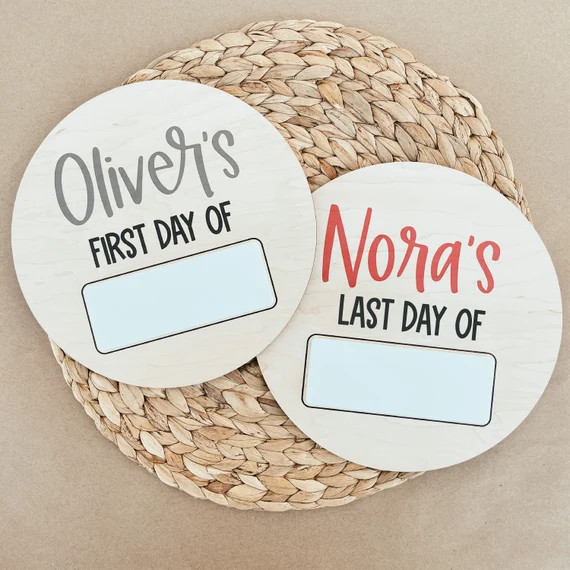 First Day Of School Sign, Custom First Day Of School Board, Back To School Sign, First And Last D... | Etsy (US)