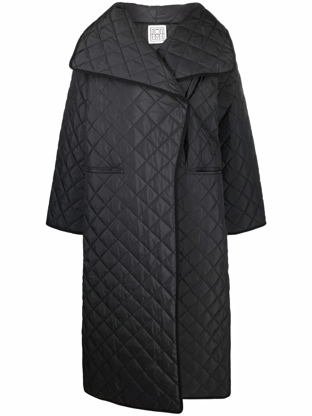 TOTEME Oversize Quilted Wrap Coat - Farfetch | Farfetch Global