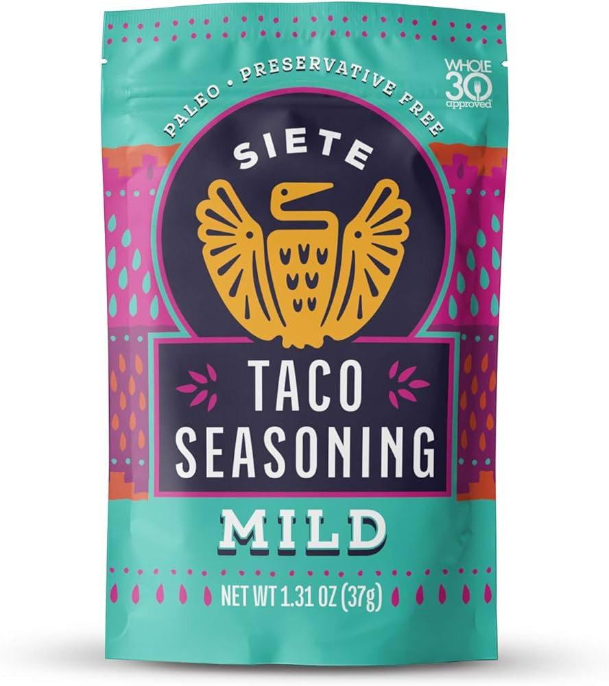 Siete Mild Taco Seasoning Mix | Gluten Free | Vegan | Paleo | Preservative Free | Whole 30 Approv... | Amazon (US)
