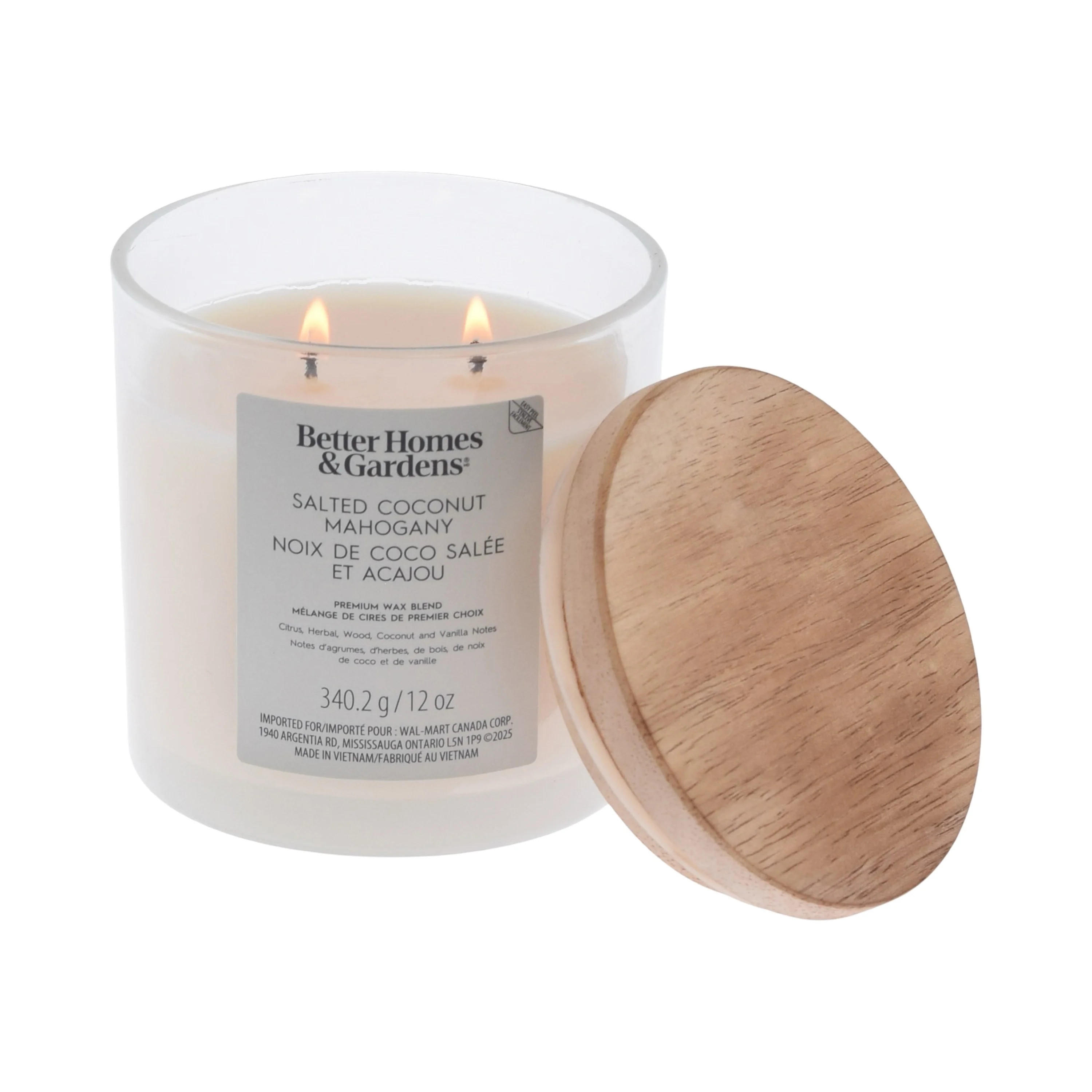 Better Homes & Gardens Scented 2-wick 12 oz. Parrafin Wax Ombre Jar Candle, Salted Coconut Mahoga... | Walmart (CA)