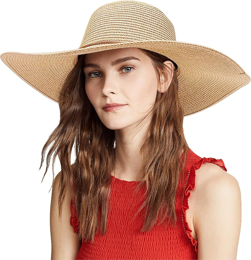 accsa Womens Premium Sun Straw Hats Summer Wide Brim Beach Hat with Tassels Sun Protection UPF 50... | Amazon (US)