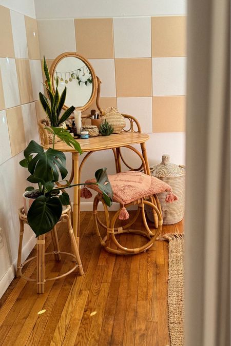 summer vanity moment 🌞
Boho home, bohemian style urban outfitters home decor 

#LTKsalealert #LTKhome #LTKSeasonal