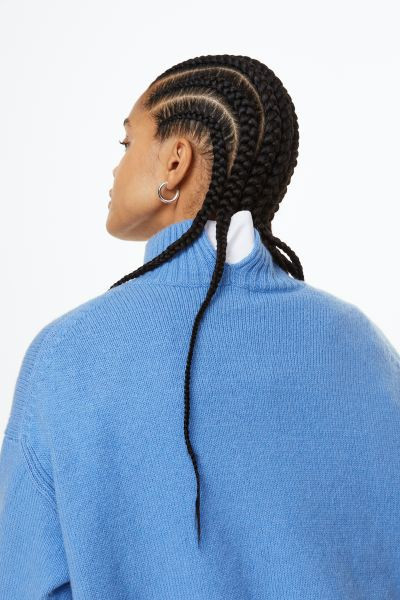 Oversized Turtleneck Sweater - Dark gray - Ladies | H&M US | H&M (US + CA)