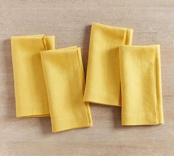 Mason Oversized Linen Napkins - Set of 4 | Pottery Barn (US)