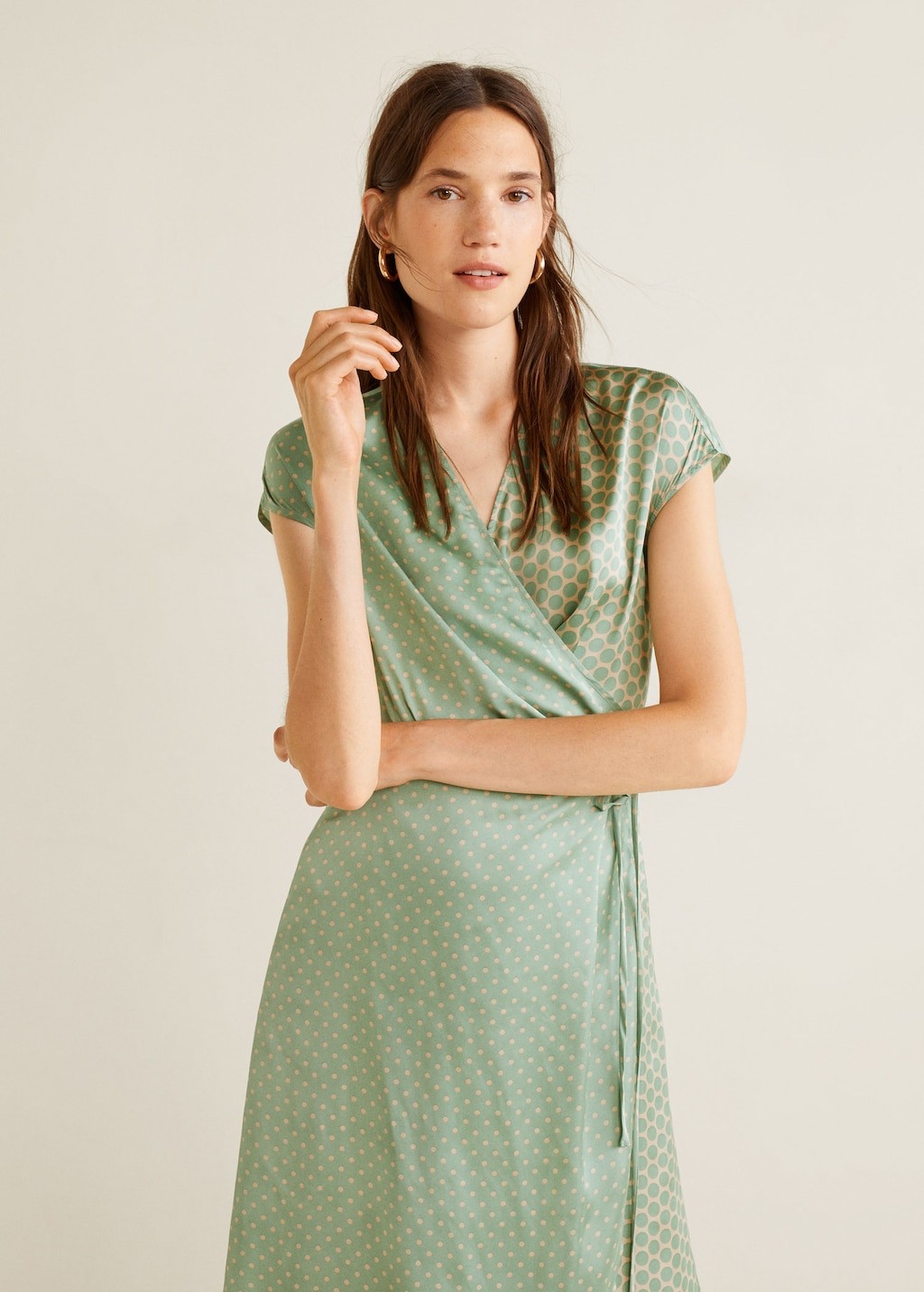 Polka dot midi dress - Women | MANGO (UK)