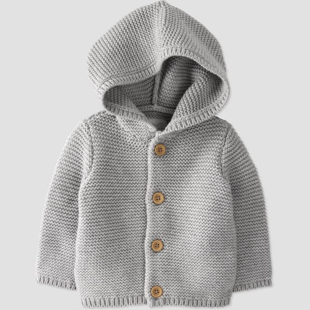 Baby Hooded Sweater - little planet by carter's Gray | Target