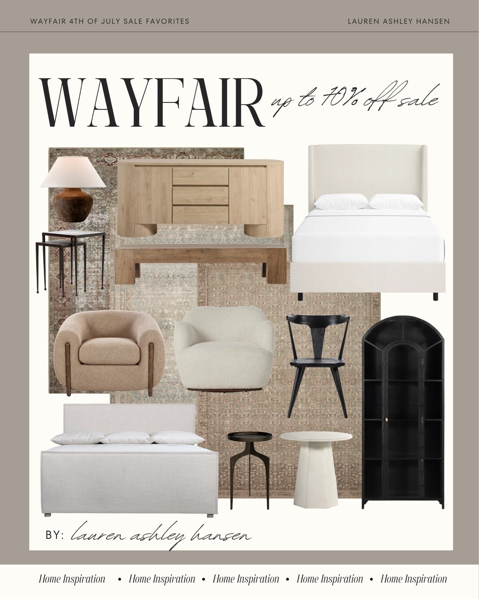 Wayfair’s 4th of July sale is here! Save up to 70% off across their site on so many beautiful home finds. Furniture, lighting, rugs, decor, and more. The best time to save!

#LTKHome #LTKSaleAlert