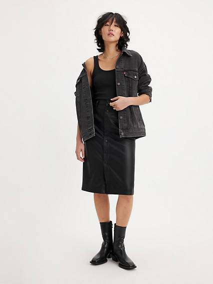Levi's Faux Leather Icon Pencil Skirt - Women's 32 | Levi's US