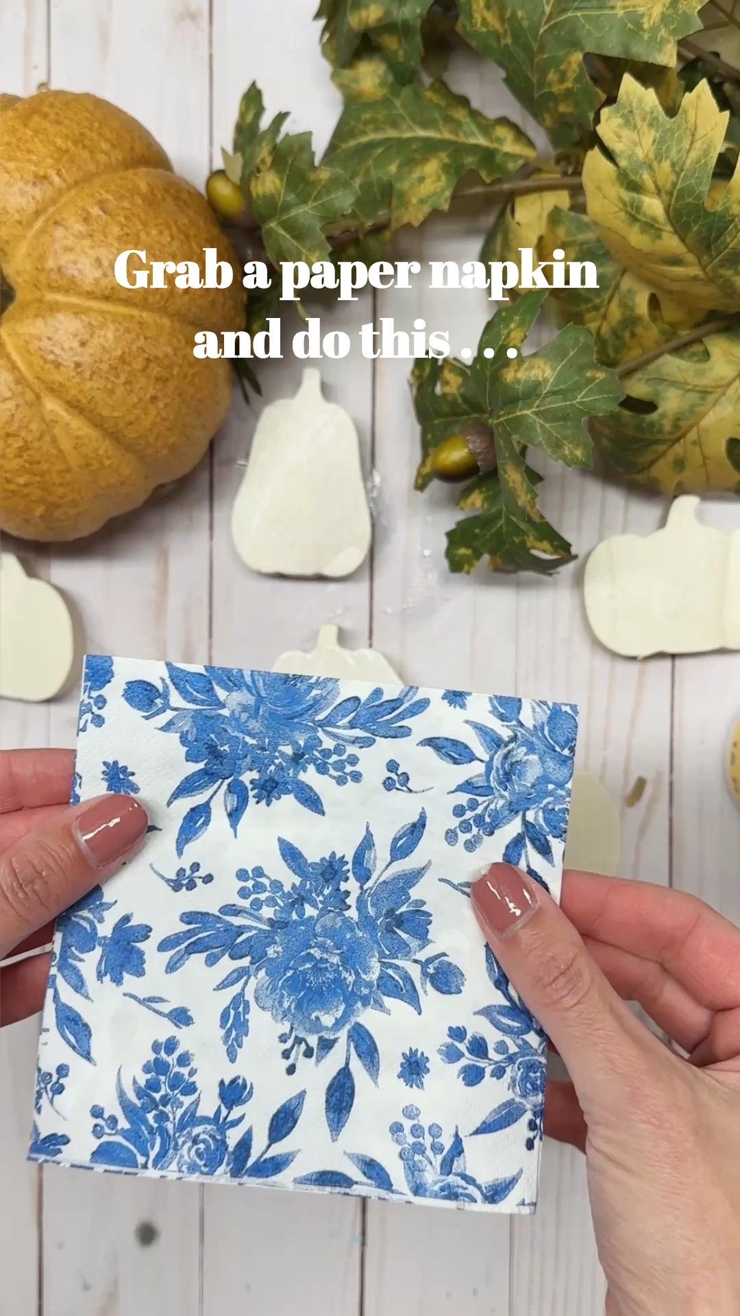 Cute and easy fall decor DIY 🍁 

This fall craft is a good one for a girls night or craft session with friends.

Customize the look of the pumpkins with different paper napkins or by using patterned scrapbook paper, tissue paper, or wrapping paper.

Crafting | craft project | fall decor | fall decorations | chinoiserie | DIY | Michaels | Wood | autumnn

#LTKFindsUnder50 #LTKHome #LTKSeasonal