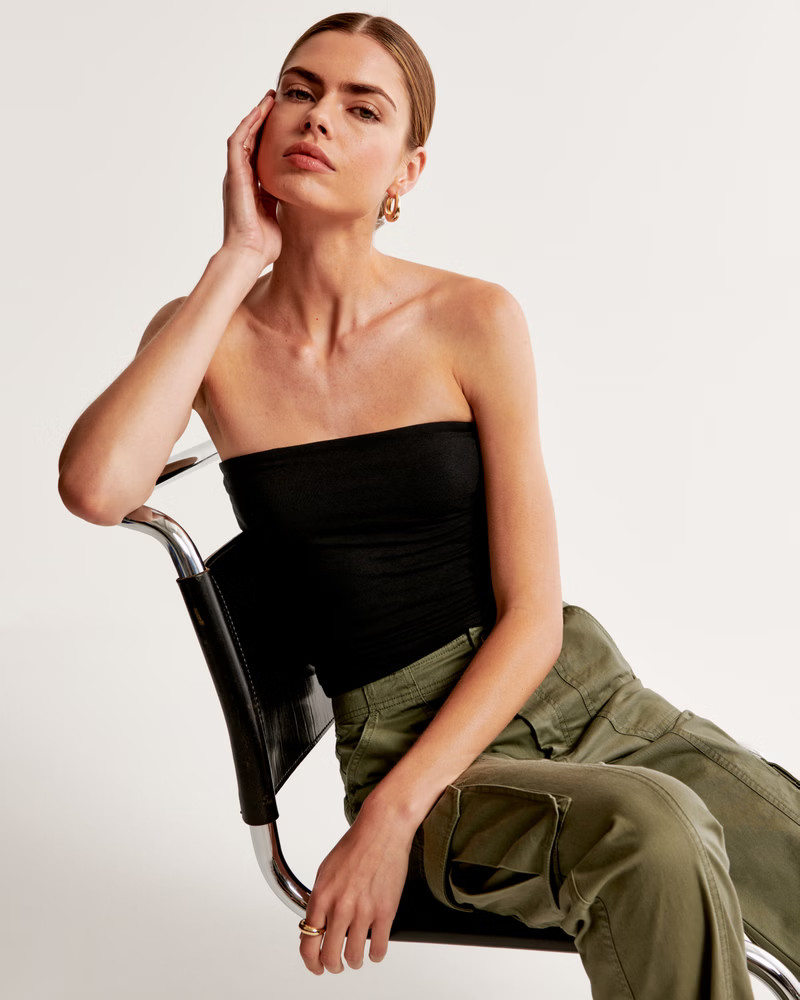 Women's Cotton-Blend Seamless Fabric Tube Top | Women's Tops | Abercrombie.com | Abercrombie & Fitch (US)