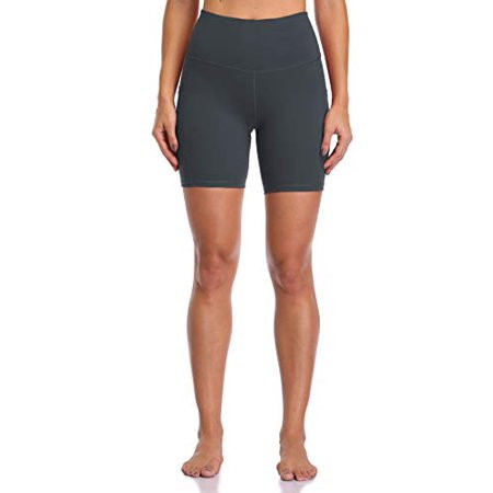 Colorfulkoala Women s High Waisted Biker Shorts with Pockets 6 Inseam Workout & Yoga Tights (S Charc | Walmart (US)