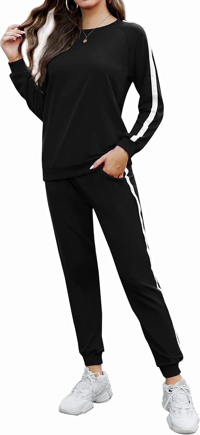 Hotouch Women's Long Sleeve Tracksuit Casual Sweatsuits Sets 2 Piece Jogging Suit Cotton Outfits ... | Amazon (US)