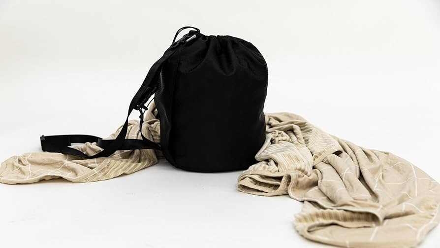 Beddy's Tan Grid Dual-Sided Travel Blanket with Carrying Bag | Amazon (US)