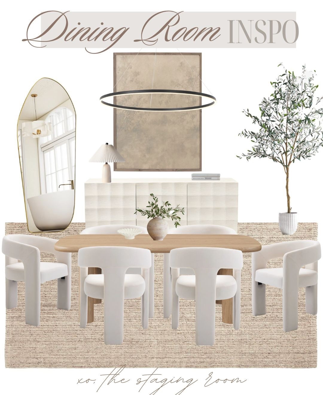 Earthy contemporary modern dining room ✨

dining chairs, dining table, dining room, rug, faux tree, chandelier, wall mirror, floor mirror, wall art, oversized art, neutral dining room, console table, dining room storage, home decor, dining decor, interior decor 

#LTKcasa #LTKsale