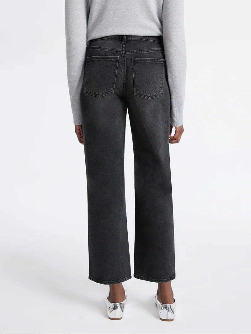 Free Assembly Women's Midrise Relaxed Ankle Jeans, 27.5" Inseam Sizes 0-18 - Walmart.com | Walmart (US)