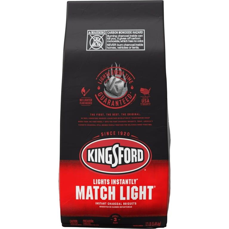 Kingsford Match Light Instant Charcoal Briquettes, 12 Pounds | Walmart (US)