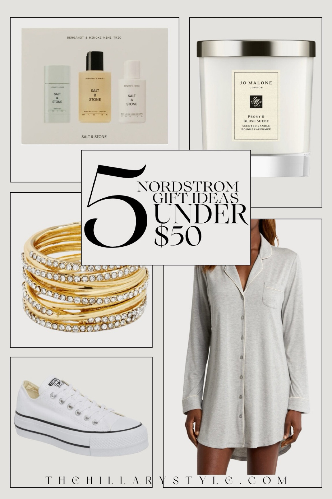 Nordstrom Gifts Under $50
Gift ideas for her, gifts for mom, gifts for sister, gifts for friends, gifts for grandma, luxe gifts, self care gifts, for ideas under $50. Pajamas, stackable Ring, fragrance set, candle, sneakers. Converse, Jo Malone, BaubleBar, Salt & Stone, Nordstrom 

#LTKFindsUnder50 #LTKHoliday #LTKGiftGuide