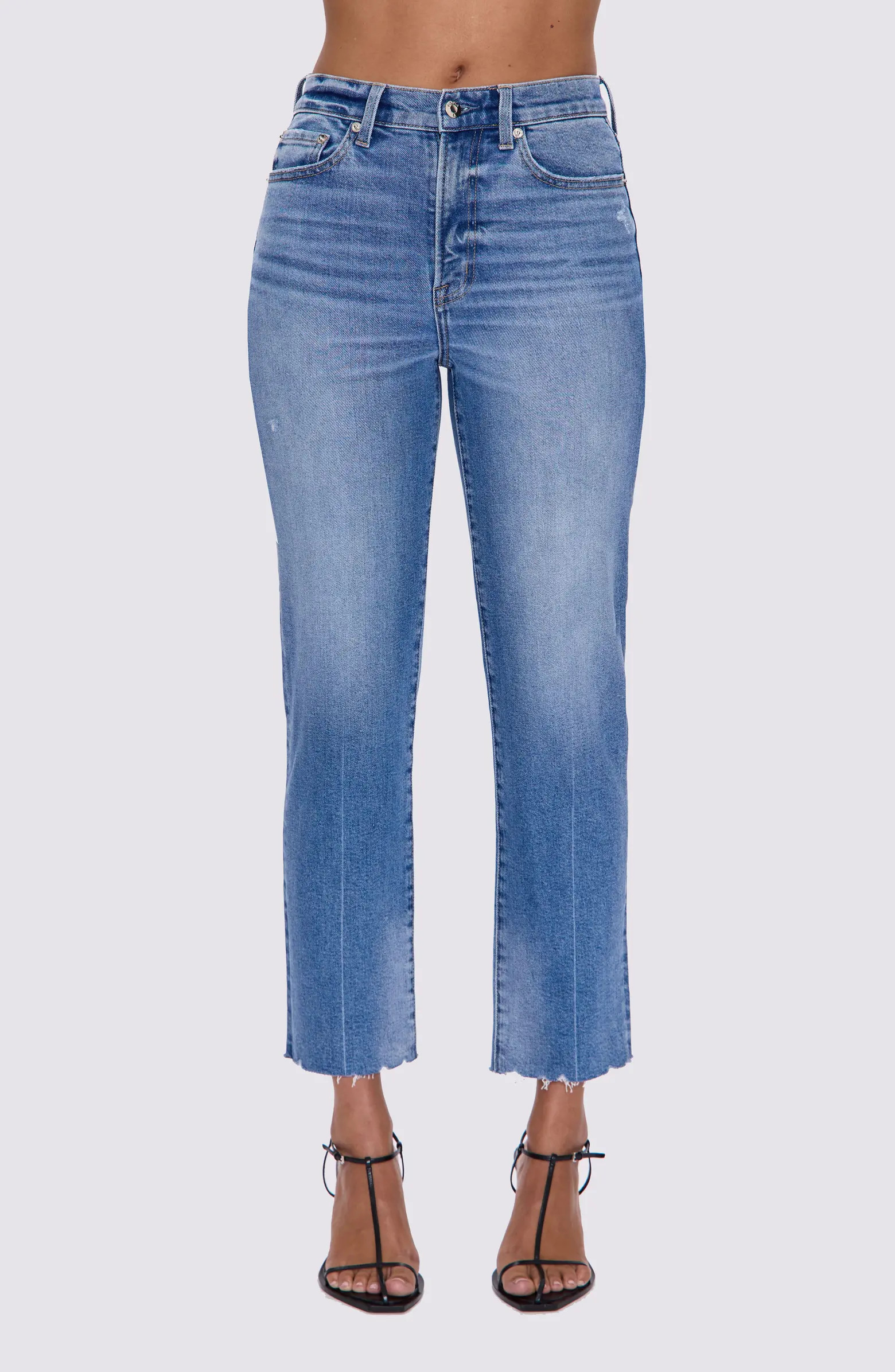 Charlie High Waist Ankle Straight Leg Jeans | Nordstrom