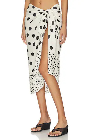 Ekin Midi Pareo in Black & White Dot Mix | Revolve Clothing (Global)
