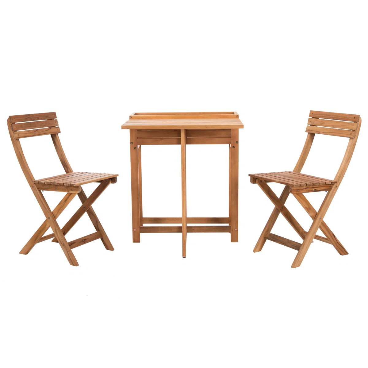 Volpe 2 - Person Wood Patio Dining Set with Rectangular Table | Wayfair North America