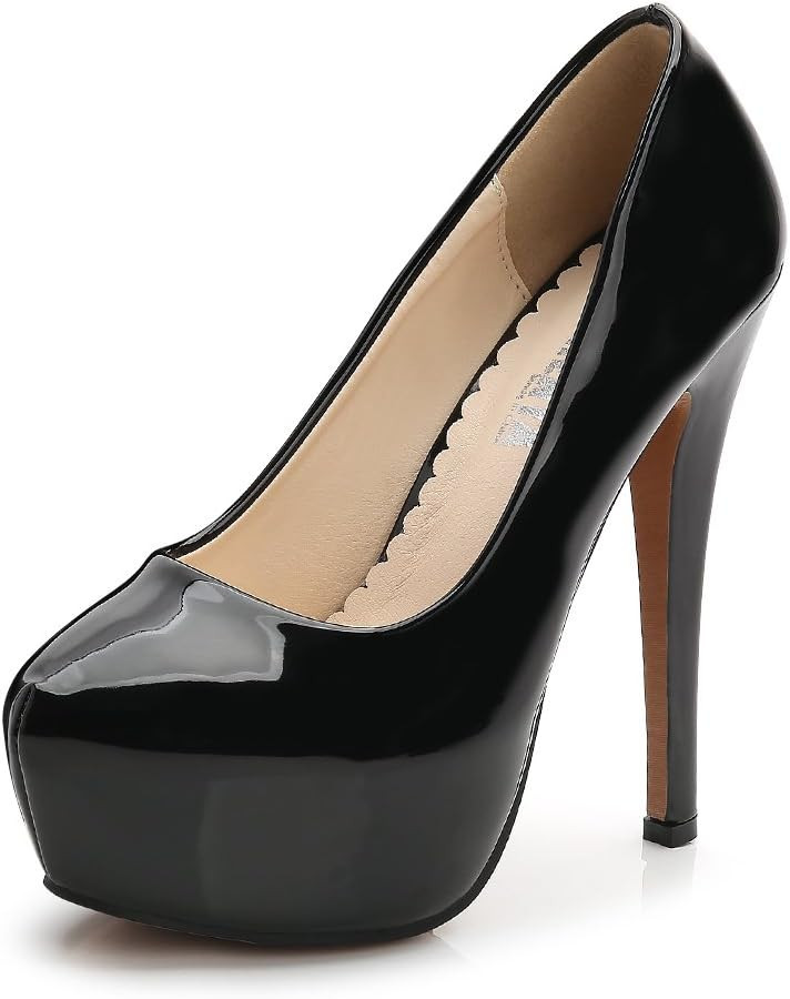 OCHENTA Women's Platform Slip On High Heels Dress Pumps | Amazon (US)