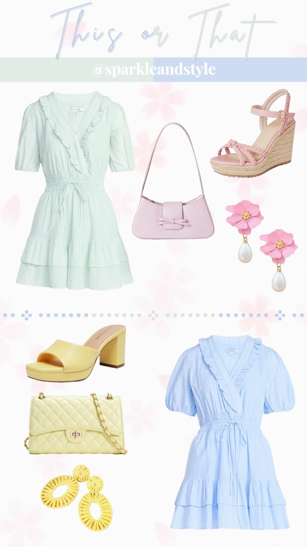 This Or That: Ruffle Puff Sleeve Dress

OBSESSED with these ruffle puff sleeve dresses from Walmart! They come in 2 gorgeous colors mint pistachio green and baby blue and they have a gorgeous pinstripe design! 💚💙

girly style, feminine style, girly fashion, feminine fashion, girly outfits, feminine outfits, spring outfits, spring styles, spring dresses, spring fashion, ruffle dresses, puff sleeve dress, espadrilles, espadrille wedges, pearl heart earrings, pearl flower earrings, rattan bag, rattan purse, green and pink outfits, blue and yellow outfits  

#LTKSeasonal #LTKootd #LTKgrwm
