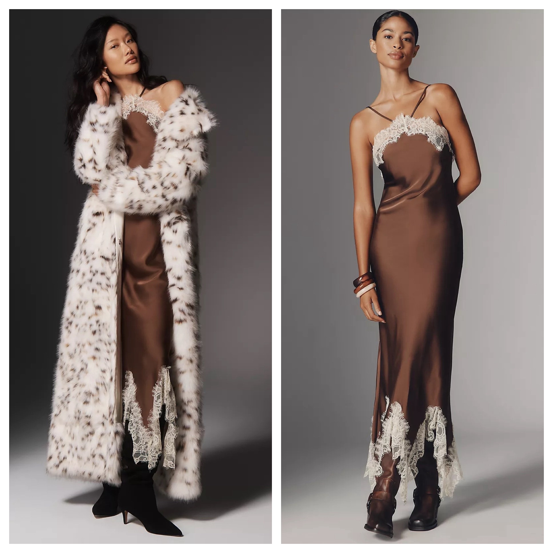 Chic, sexy elegance! Love the warm color and mix of textures-satin and faux fur-pure luxe!

#LTKGiftGuide #LTKSeasonal #LTKHoliday