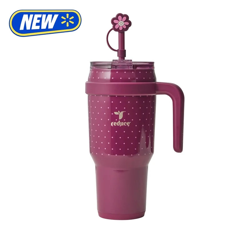 Reduce 40oz Cold1 Travel Mug with Straw and Straw Topper, Lid & Travel Handle, Insulated Stainles... | Walmart (US)