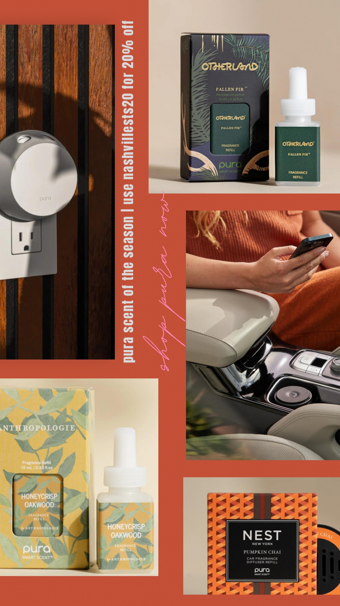 the best way to have your house + car smelling the best!! spending the morning with the @pura team — save 20% with code NASHVILLESTS20 || 
@neighborlily
#PuraPartner
#Pura 
#ScentTheSeason


#LTKHome #LTKFindsUnder50 #LTKSeasonal