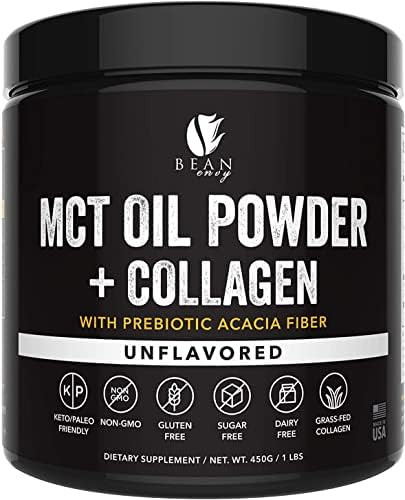 Bean Envy MCT Oil Powder with Collagen and Acacia - Gluten & Dairy-Free - Keto Creamer for Coffee... | Amazon (US)