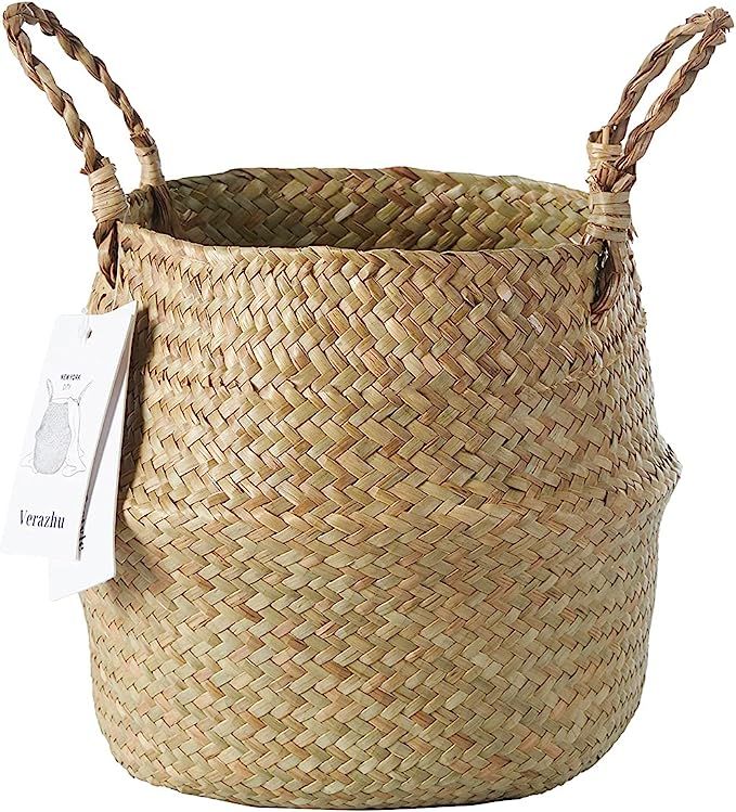 York Duck Woven Seagrass Belly Basket for Storage, Laundry, Picnic,Woven Plant Pot Holders (Mediu... | Amazon (CA)