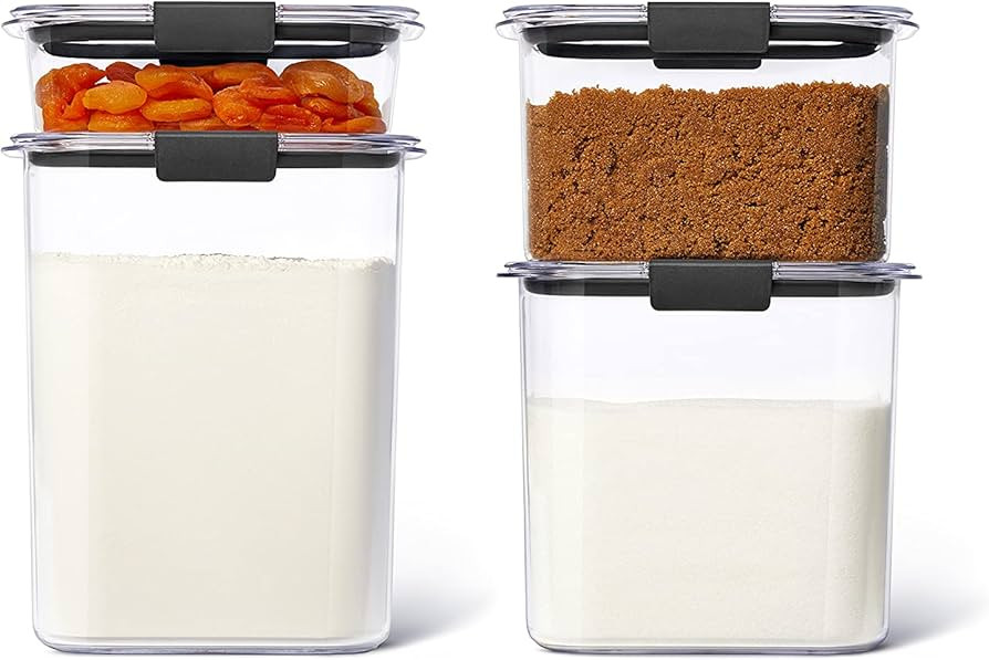 Rubbermaid Brilliance BPA Free Food Storage Containers with Lids, Airtight, Stain Resistant, Dish... | Amazon (US)