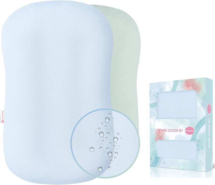 Organic Waterproof Baby Lounger Covers 2 Pack| GOTS Certified 100% Cotton| Removable Cover with W... | Amazon (US)