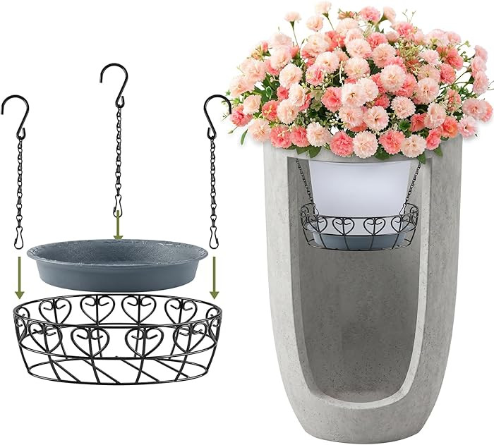 Adjustable Planter Inserts for Large Pots, Metal Planter Insert Substitute for Plant Risers for I... | Amazon (US)