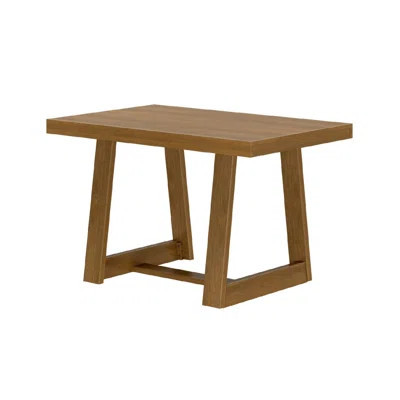 48" Farmhouse Dining Table, For Dining Room, Home Office Furniture, Pecan Wirebrush | Wayfair North America
