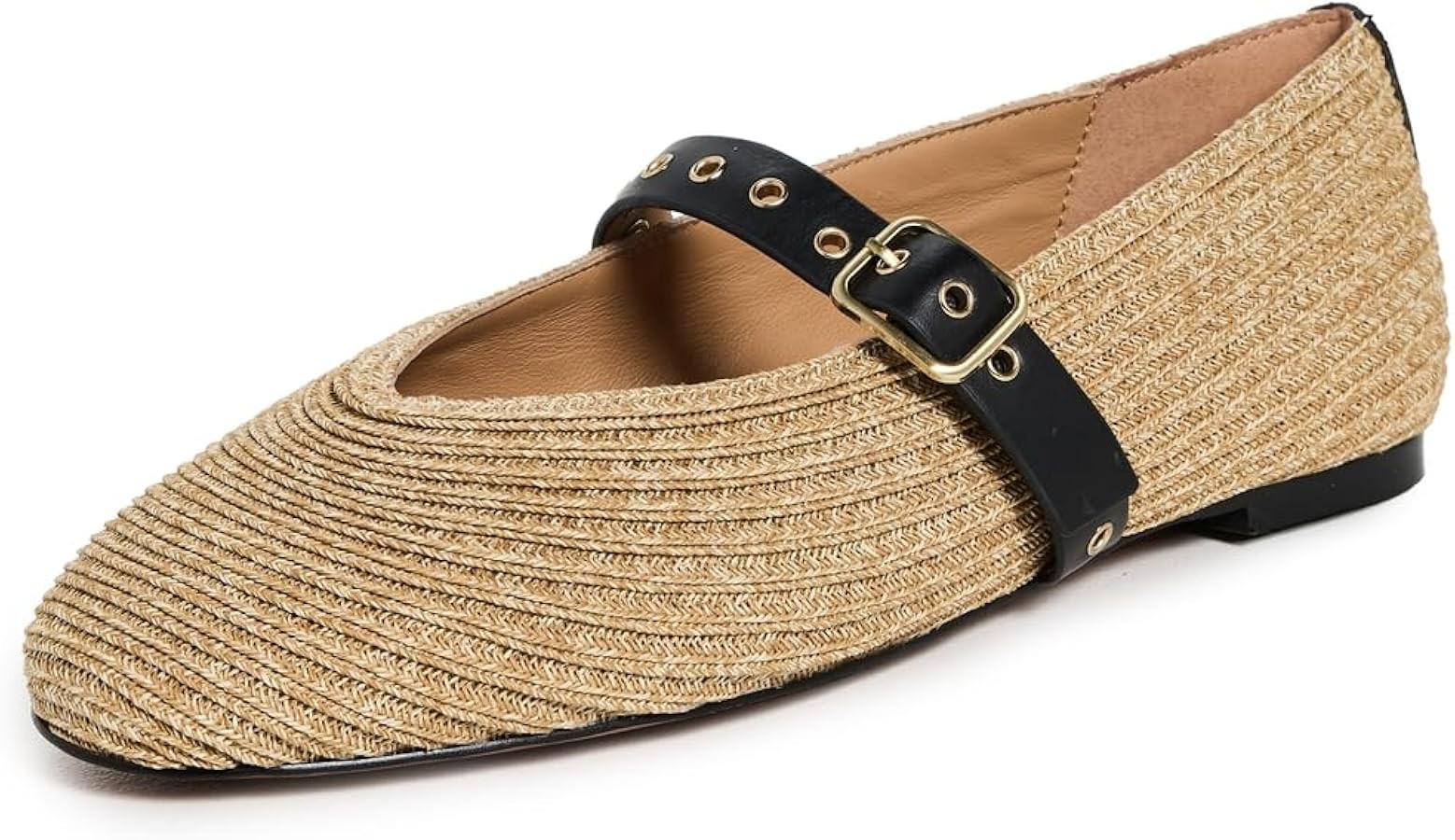 Madewell Women's Hera Mary Jane-Raffia Flat | Amazon (US)