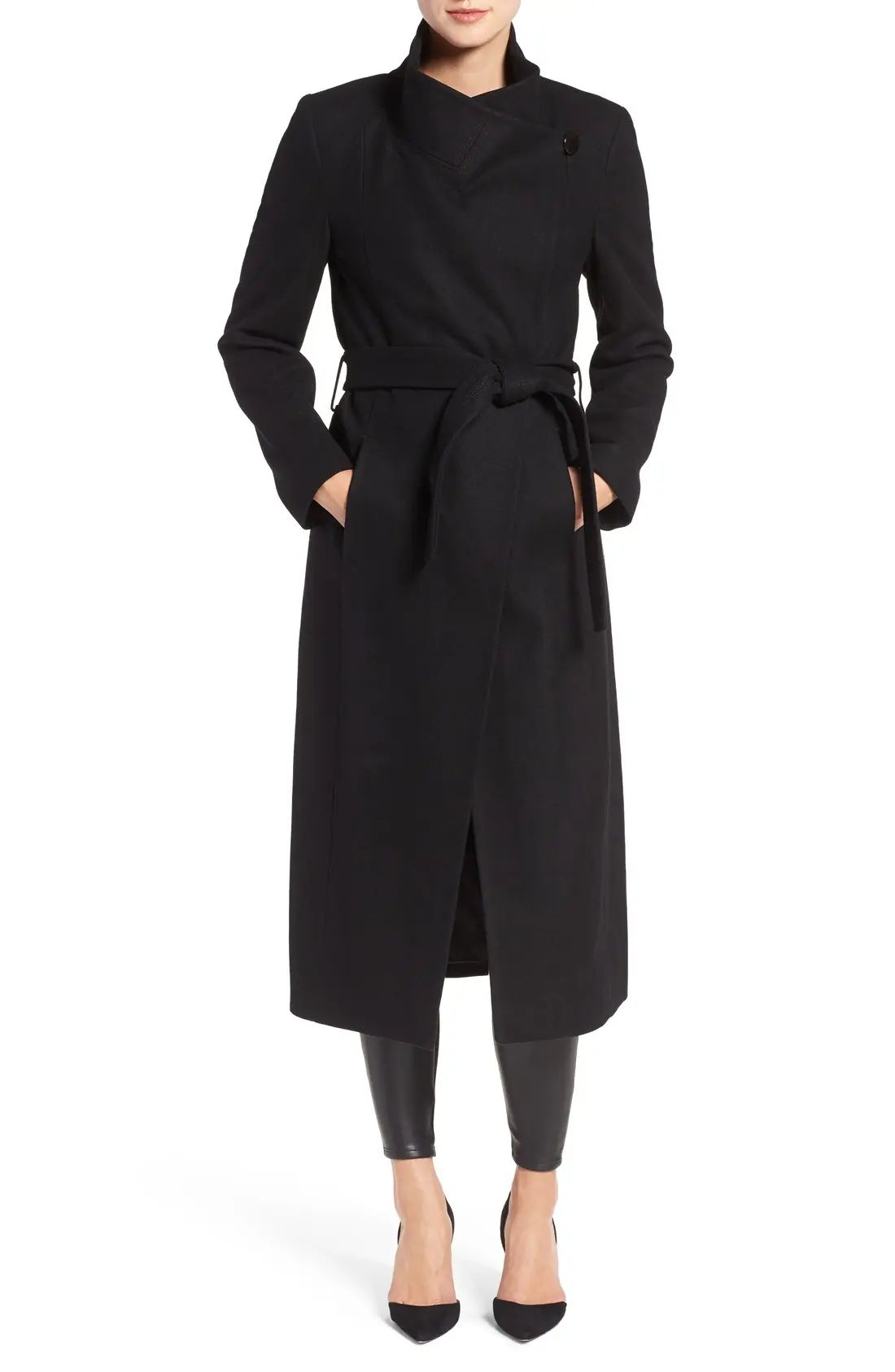 Wool Blend Maxi Wrap Coat | Nordstrom