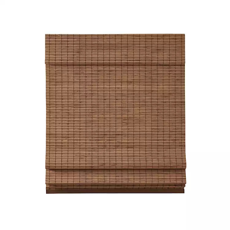 New! Teak Bamboo Light Filtering Roman Shade, 27 in. | Kirkland's Home