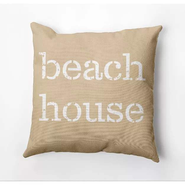 18"x18" 'Beach House' Square Throw Pillow - e by design | Target