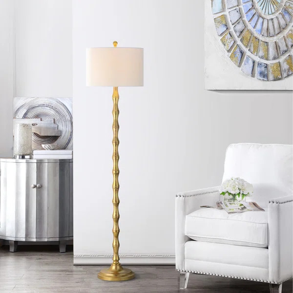 Chamelle 63.5'' Antique Gold Traditional Floor Lamp | Wayfair North America