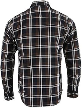 NexGen MNG11643 Men's Brown and Black with White Long Sleeve Cotton Flannel Shirt | Amazon (US)