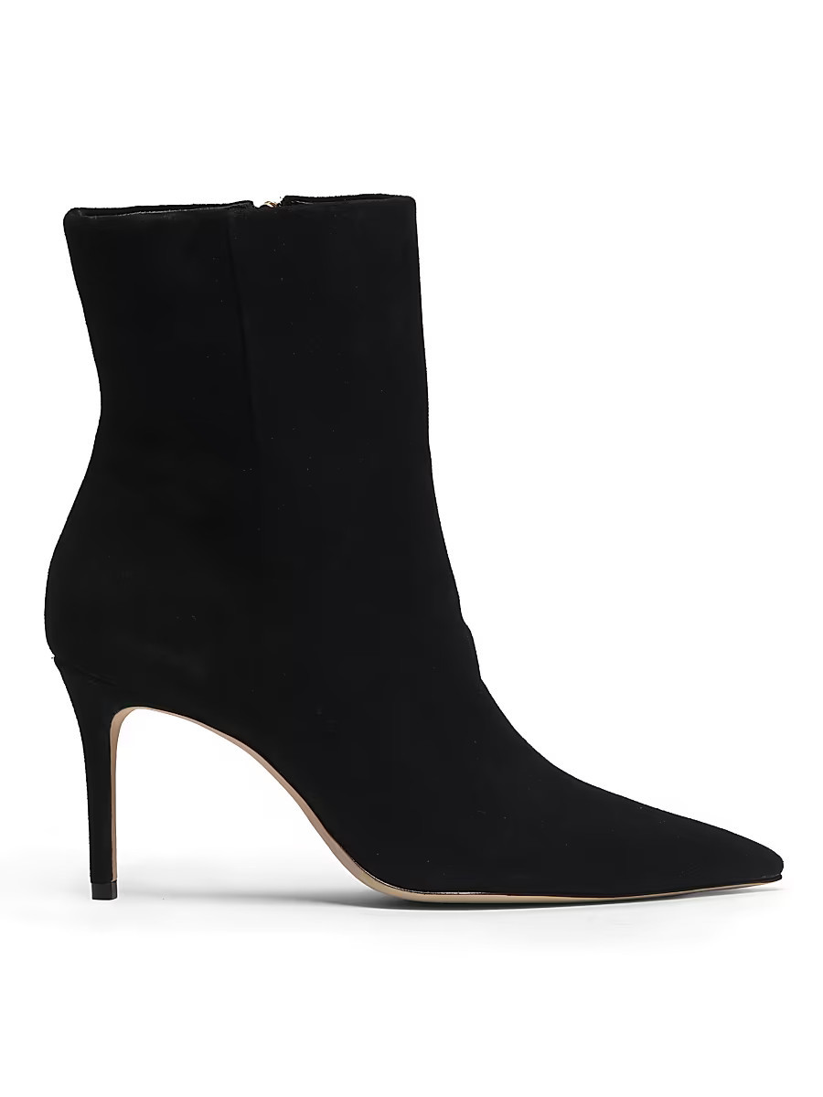 Women's 85MM Suede Stiletto Booties - Black - Size 6.5 | Saks Fifth Avenue