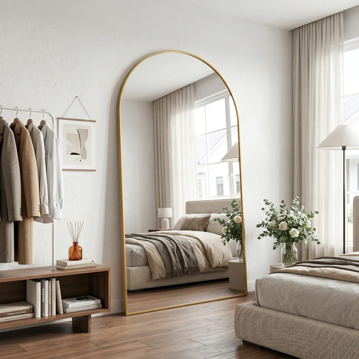Arched  Metal Oversized Full-Length Mirror | Wayfair North America
