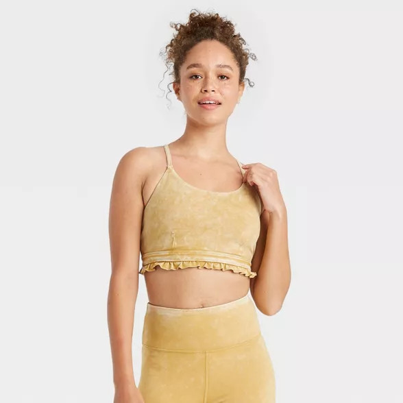 Women's Strappy Back Bra with Ruffle - JoyLab™ | Target