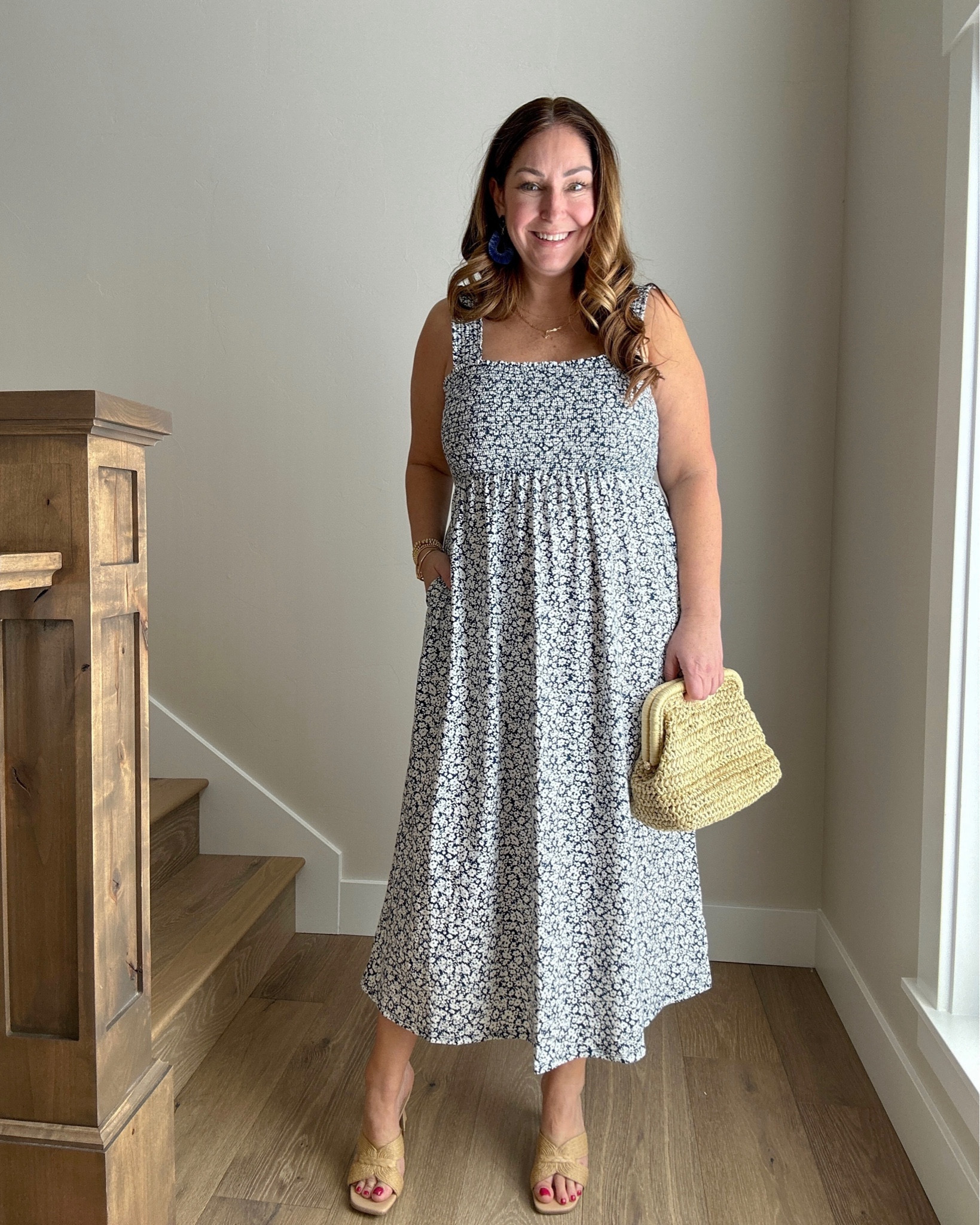 Vacation dress 

Fit tips: dress tts, L // heeled sandals tts 

old navy   wicker bag  clutch bag  spring break vacation wear  resort wear outfit 

#LTKover40 #LTKmidsize #LTKfindsunder100